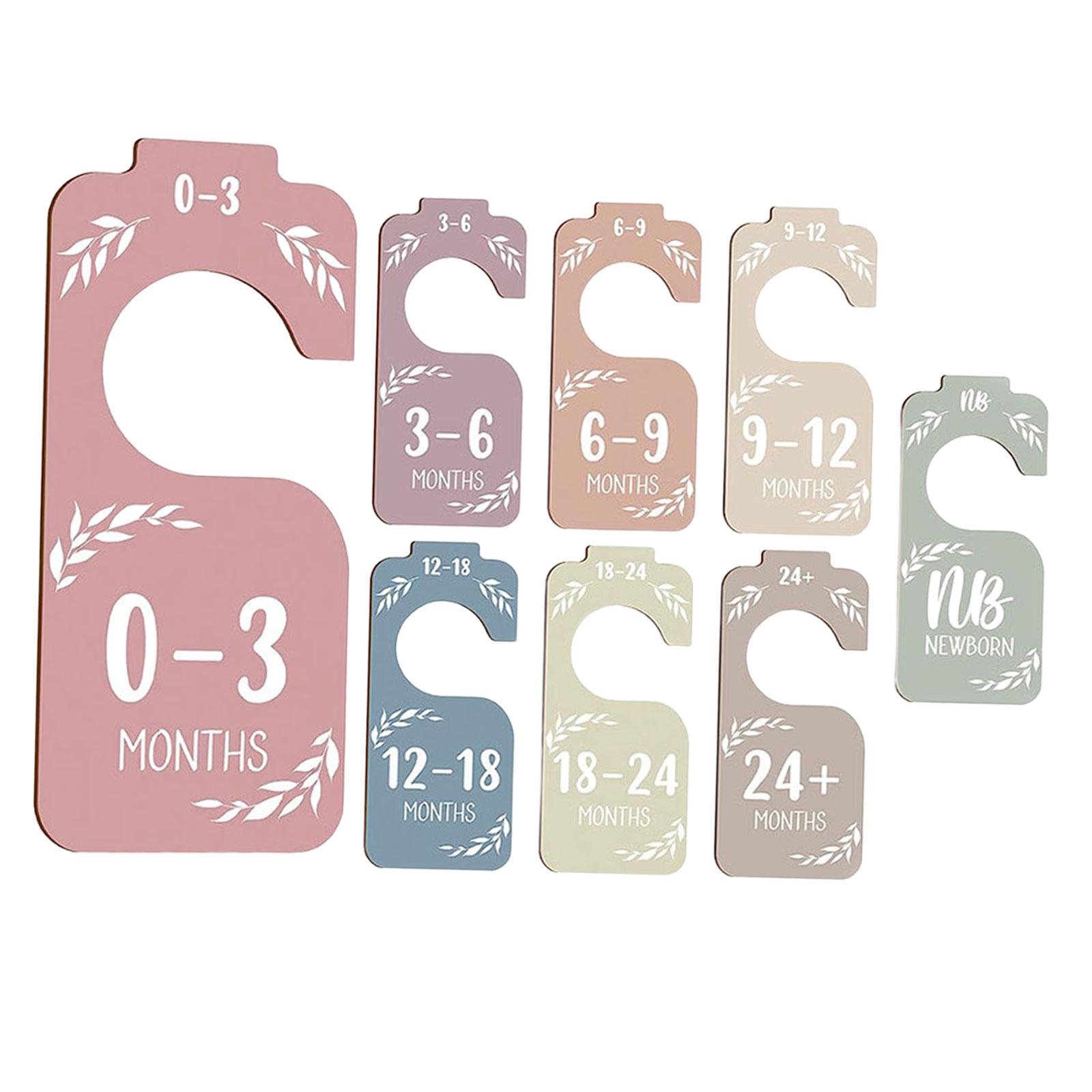 Baby Clothing Rack Gift - 8個入りベビー服サイズディバイダー、ギフト用衣類ラックディバイダー、赤ちゃん、新米パパママ、新生児、あなたの小さな赤ちゃん、女の子または男の子の部屋用