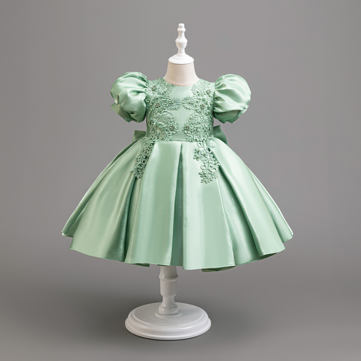Baby Clothing Dresser - 女の子の新しいパーティードレス、子供用フォーマルドレス、キッズフェスティバル服、女の子の服、パフスリーブ