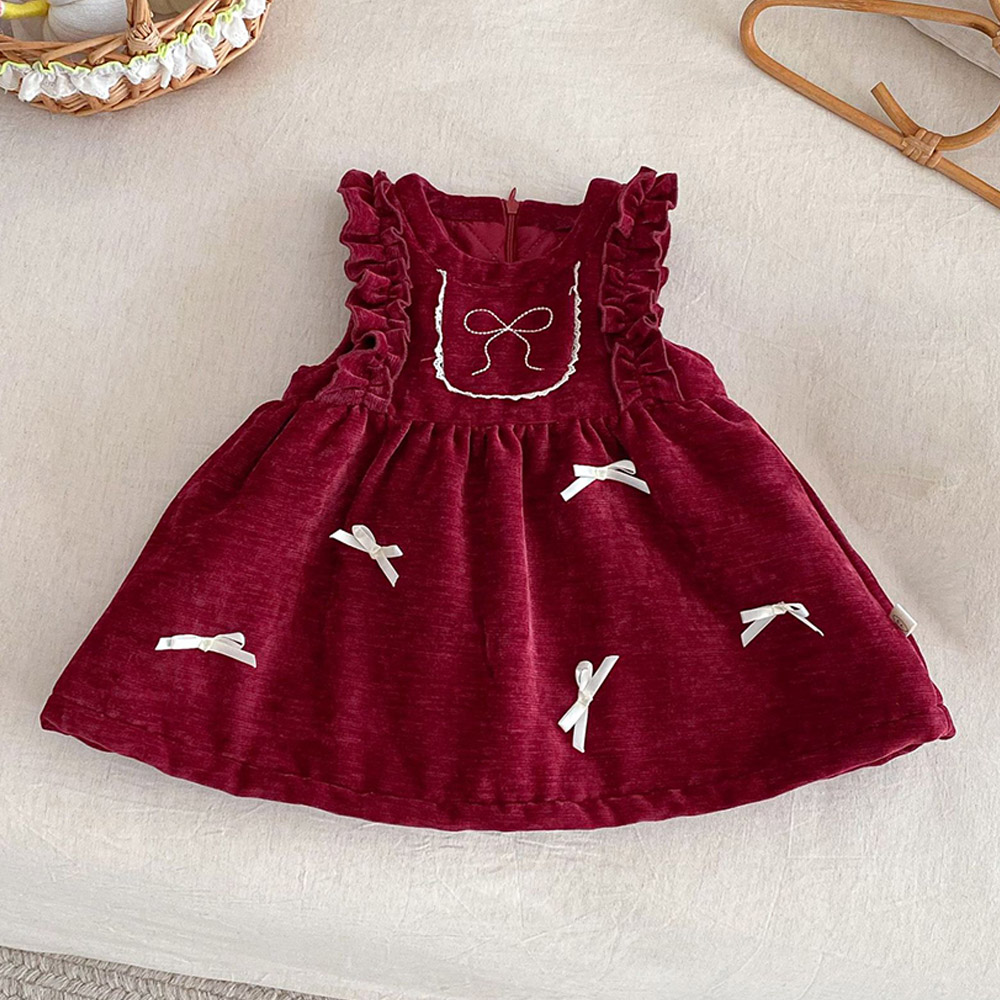 Baby Clothing Quilt - 女の子のクリスマスドレスノースリーブキルティング暖かい冬子供ブティック服中国の新年子供ドレス
