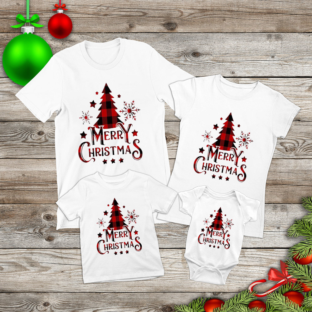 Baby Clothing Crochet - 家族,クリスマス,母,娘,父,息子,Tシャツ,家族のためのマッチングパーティーのための服