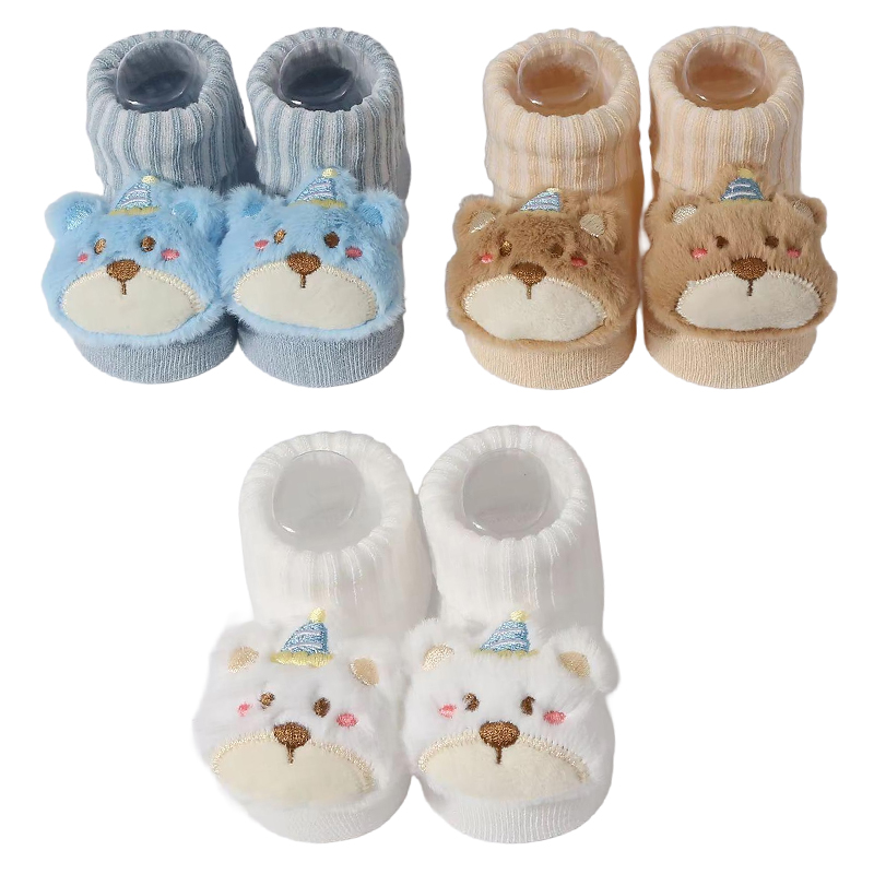 Baby Clothing Crochet - 3 ペア/セットベビーソックスガールズボーイズ新生児アクセサリー漫画動物キッズギフト服子供幼児のもの綿通気性靴下