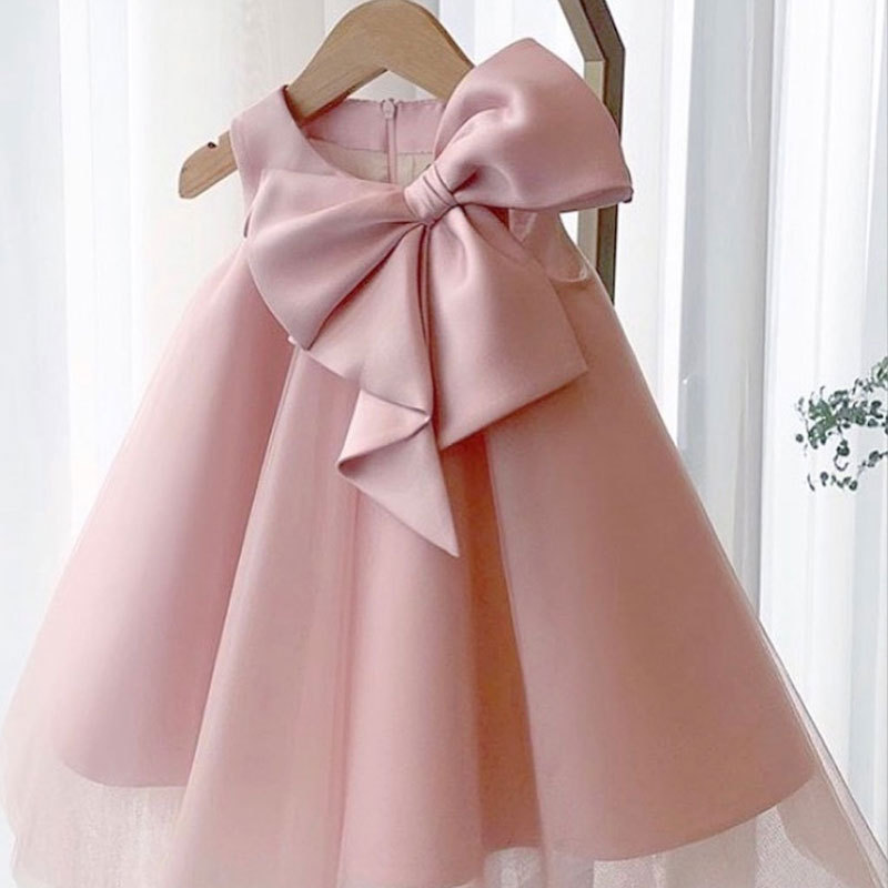 Baby Clothing Dresser - 夏ビッグリボン女の赤ちゃんドレス 1st 誕生日パーティーウェディングドレスガールパーティープリンセスイブニングドレス子供女の子服