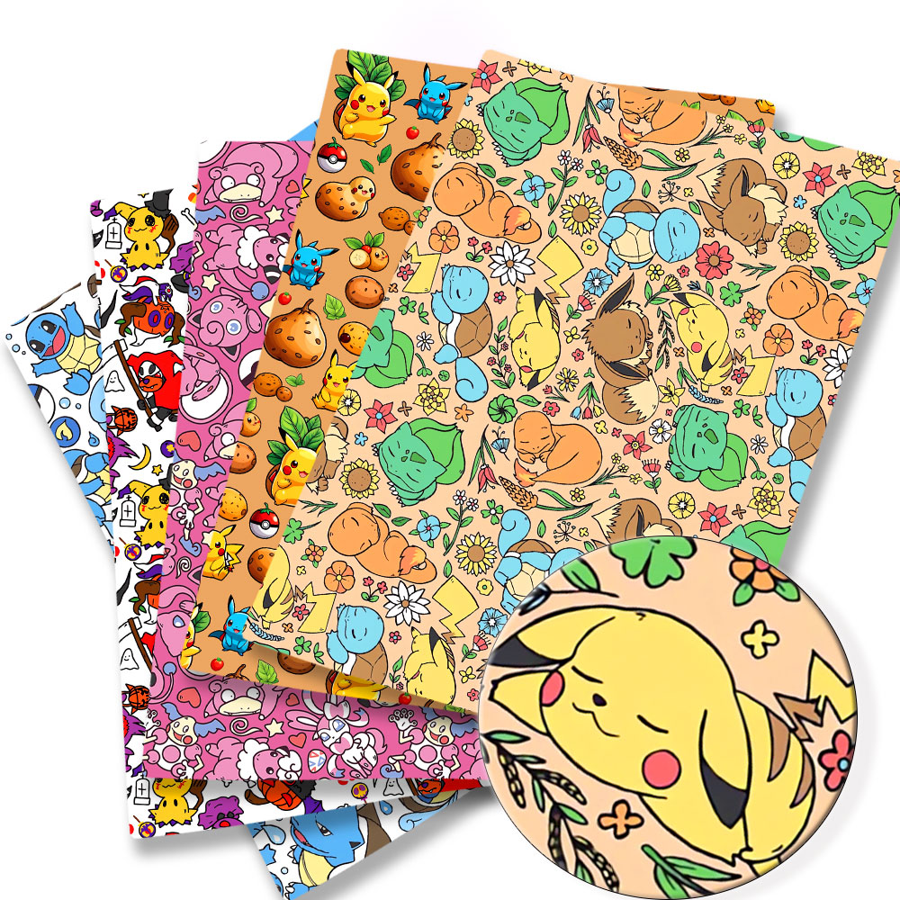 Baby Clothing In Japan - 子供のためのポケモン漫画プリント生地,手作りの縫製,パッチワーク,キルティング,ベビードレス,ホームシート,140x50cm