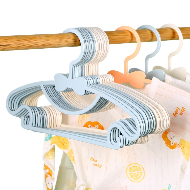 Baby Clothing Hangers - 5-50 個ベビーハンガープラスチック子供服収納ハンガー保育園子供ハンガー幼児幼児ポータブルコートホームラック