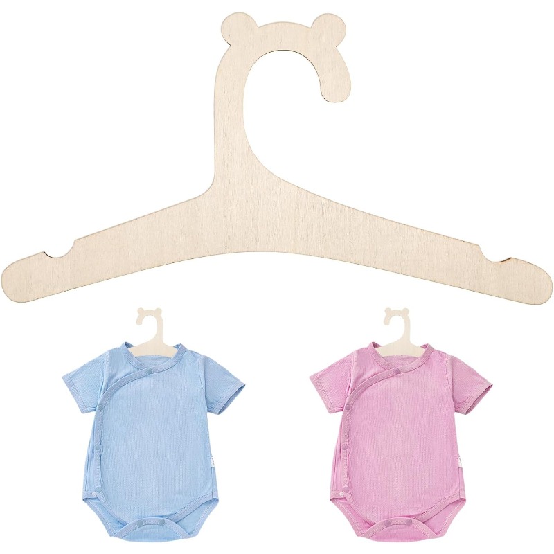 ベビー服ラックかわいいクマ木製子供服ハンガーホームガールプリ - Baby Clothing Hangers のレビューと価格