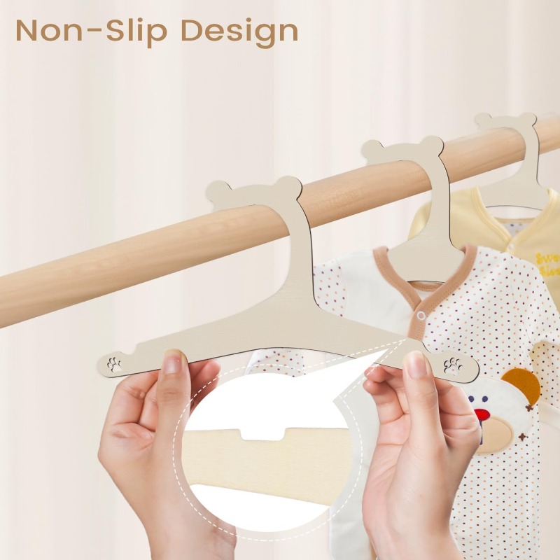 ベビー服ラックかわいいクマ木製子供服ハンガーホームガールプリ - Baby Clothing Hangers のレビューと価格