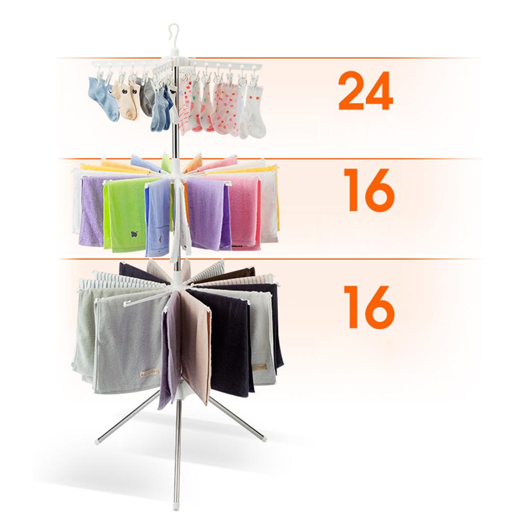 3段折りたたみ式乾燥ラック ステンレス製タオルスタンド自立式 - Baby Clothing Hangers のレビューと価格