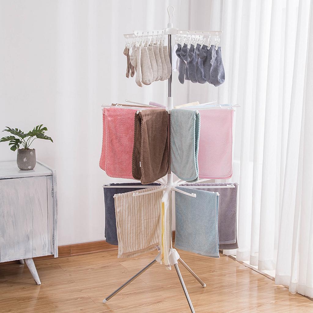 3段折りたたみ式乾燥ラック ステンレス製タオルスタンド自立式 - Baby Clothing Hangers のレビューと価格