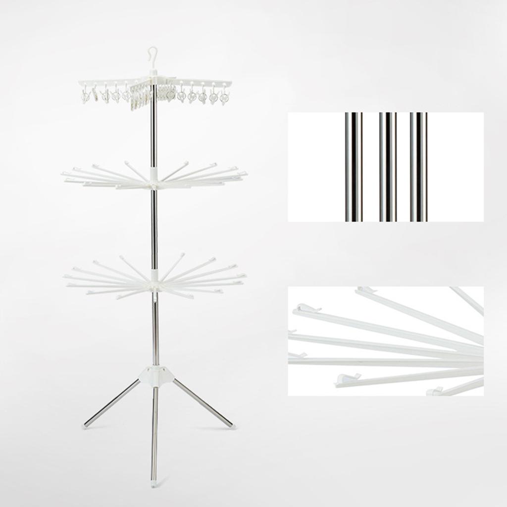 3段折りたたみ式乾燥ラック ステンレス製タオルスタンド自立式 - Baby Clothing Hangers のレビューと価格