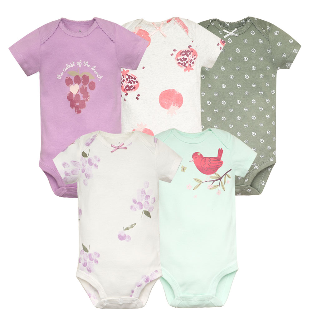 5 ピース/ロットベビーボディスーツファッションガール服綿新 - Baby Clothing Next のレビューと価格