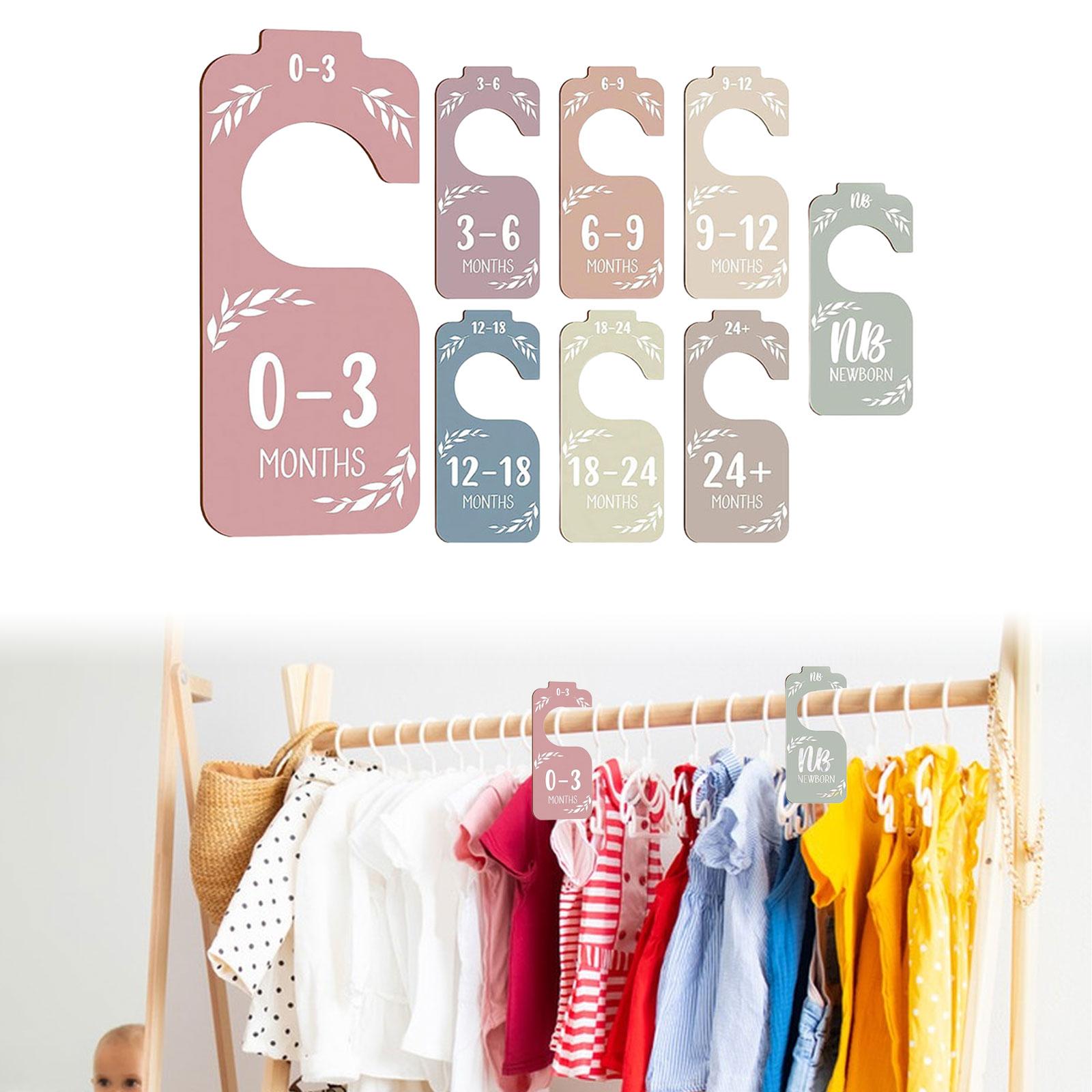 8個入りベビー服サイズディバイダー、ギフト用衣類ラックディバ - Baby Clothing Rack Gift のレビューと価格