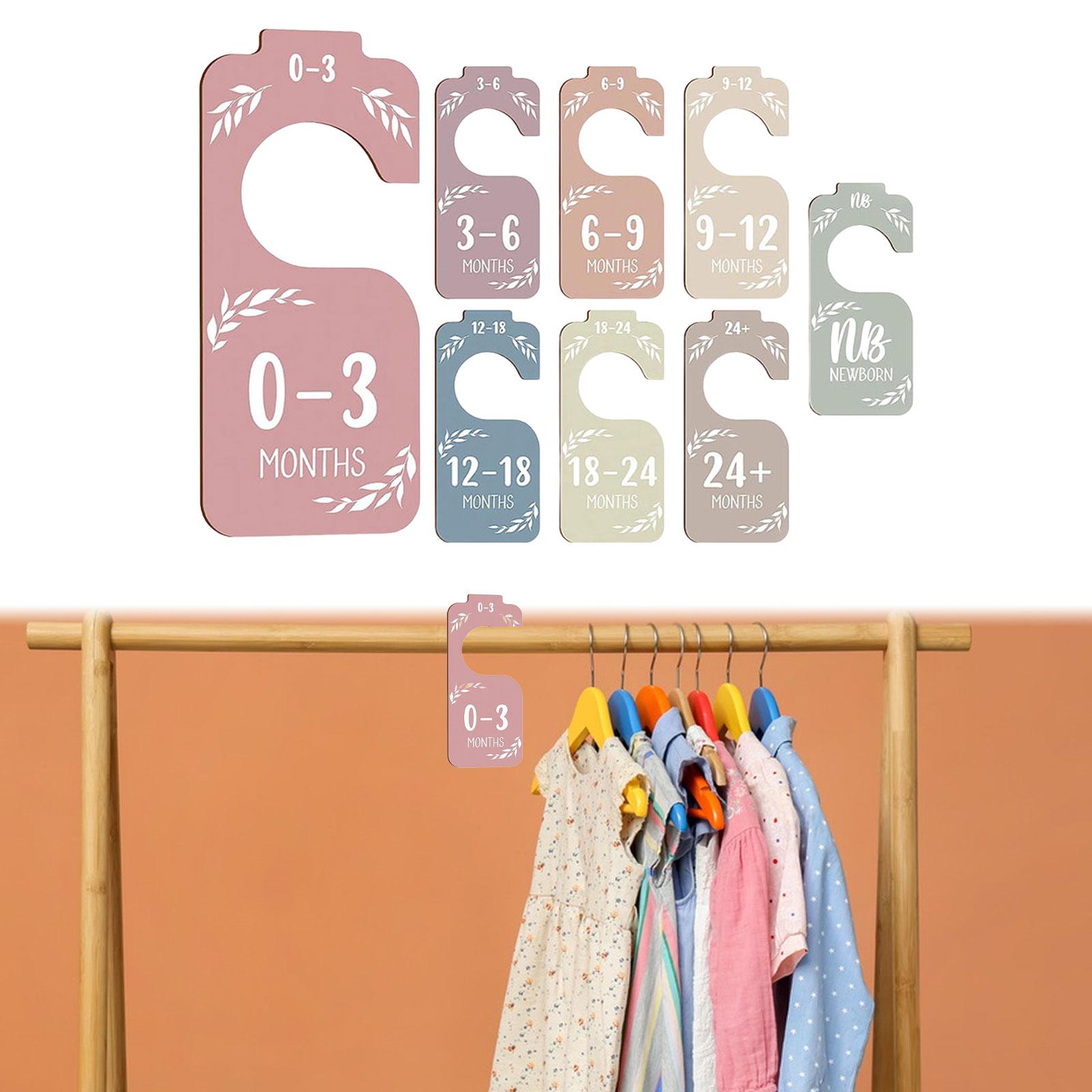 8個入りベビー服サイズディバイダー、ギフト用衣類ラックディバ - Baby Clothing Rack Gift のレビューと価格
