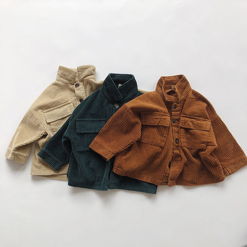 秋冬ベビー男の子女の子コーデュロイコート韓国日本スタイル子供 - Baby Clothing In Japan のレビューと価格