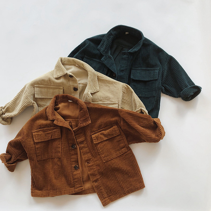秋冬ベビー男の子女の子コーデュロイコート韓国日本スタイル子供 - Baby Clothing In Japan のレビューと価格