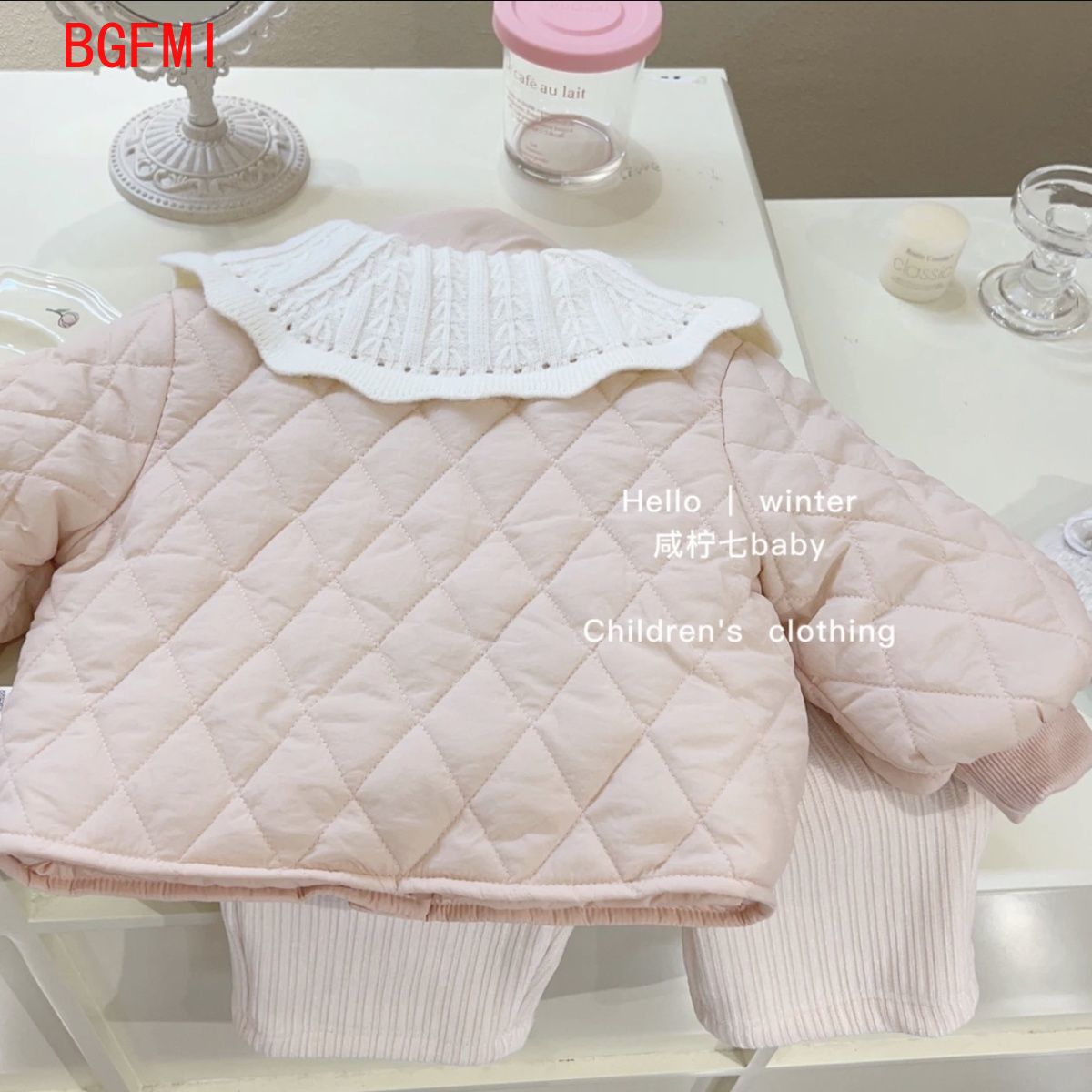 女の子ピンクベルベットインナーコットンコートアウターウェアジ - Baby Clothing Quilt のレビューと価格