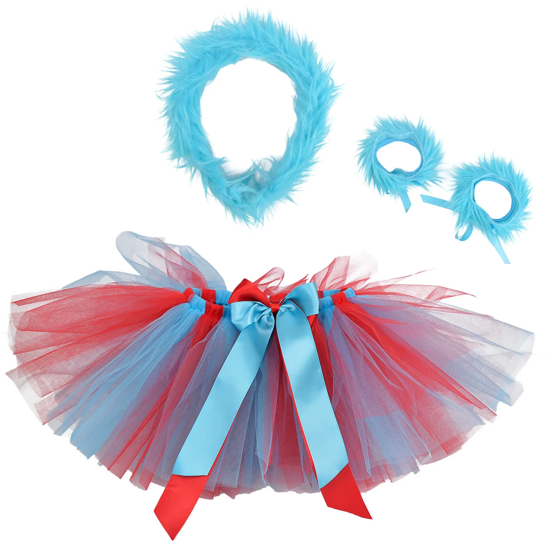 レッドターコイズシング1シング2チュチュスカート 女の子用  - Baby Tutu Skirt のレビューと価格