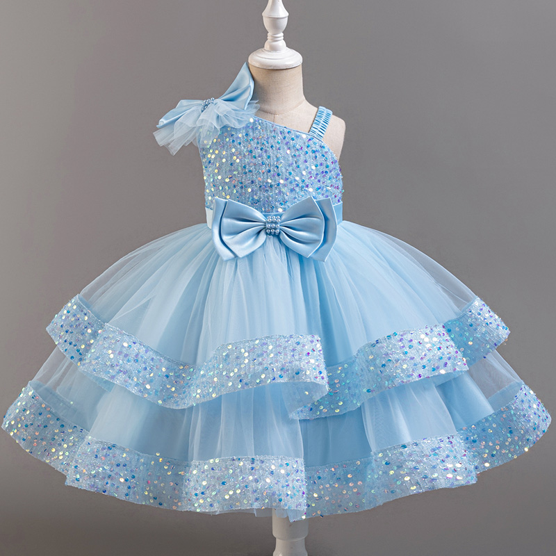 小さな女の子のための花柄の短いスパンコールドレス,誕生日パー - Baby Clothing Dresser のレビューと価格