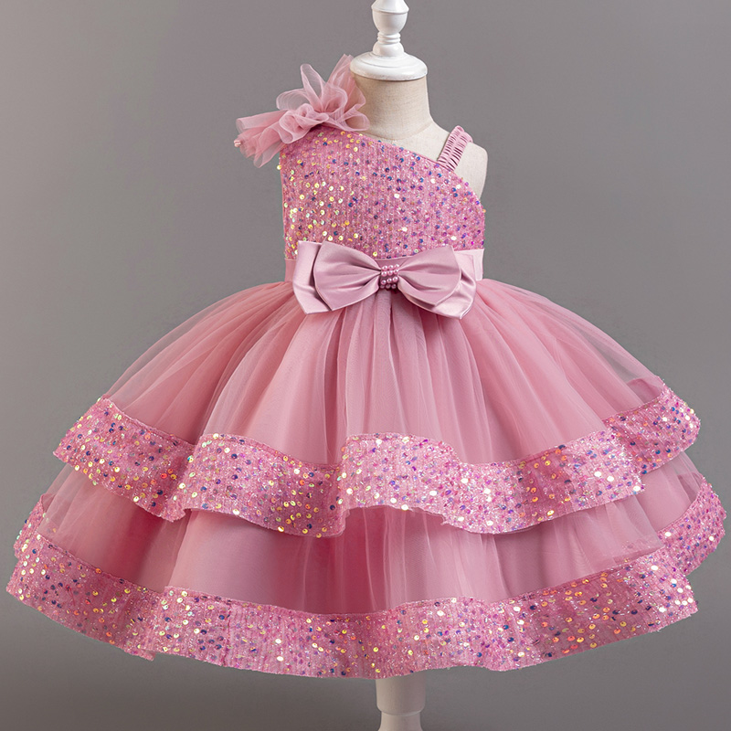 小さな女の子のための花柄の短いスパンコールドレス,誕生日パー - Baby Clothing Dresser のレビューと価格
