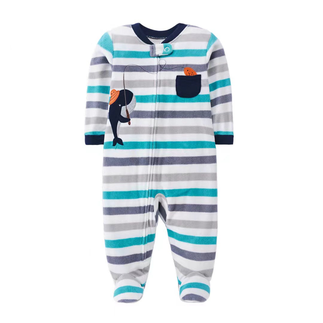 新生児男の子女の子ロンパース服冬パジャマジッパーフリース秋幼 - Baby Clothing Next のレビューと価格