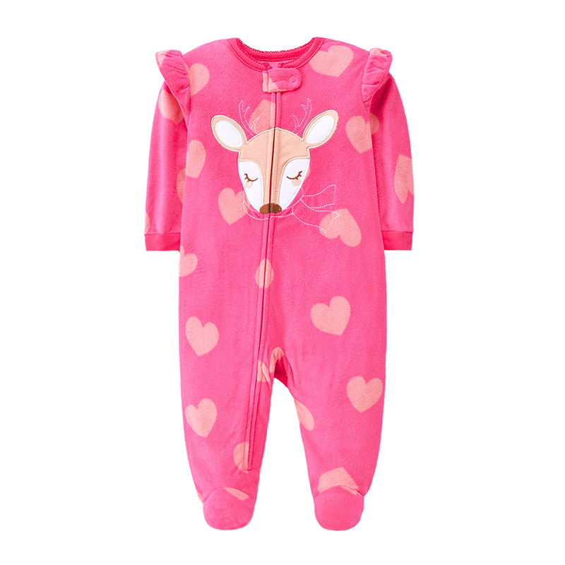 新生児男の子女の子ロンパース服冬パジャマジッパーフリース秋幼 - Baby Clothing Next のレビューと価格