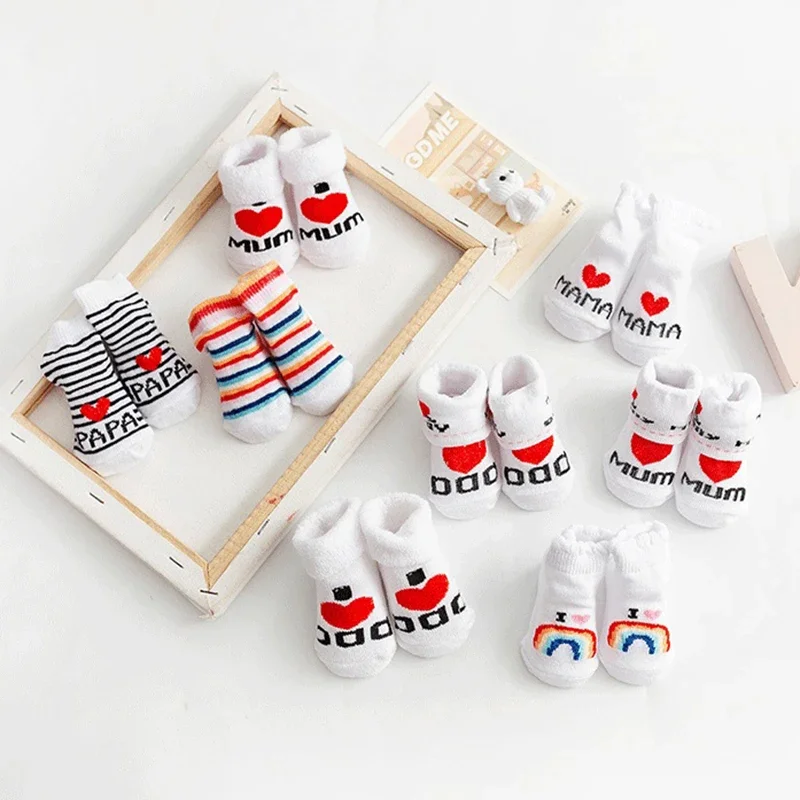 春夏ベビーガールズボーイズ綿ソフト暖かい靴下新生児幼児レター - Baby Clothing Next のレビューと価格