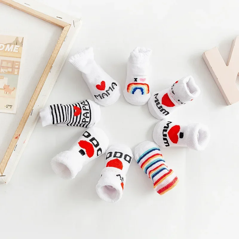 春夏ベビーガールズボーイズ綿ソフト暖かい靴下新生児幼児レター - Baby Clothing Next のレビューと価格