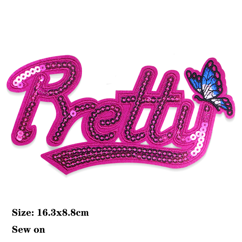 きらびやかなベビーキラキラの手紙のアイコン刺繍されたアップリ - Baby Clothing Icon のレビューと価格