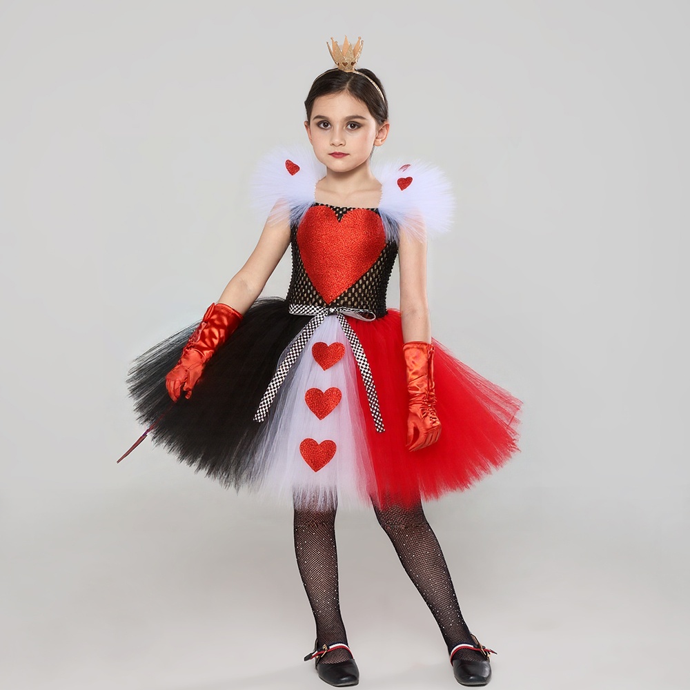 ハートの女王チュチュコスチュームドレス 女の子 アリスインワ - Baby Tutu Skirt のレビューと価格