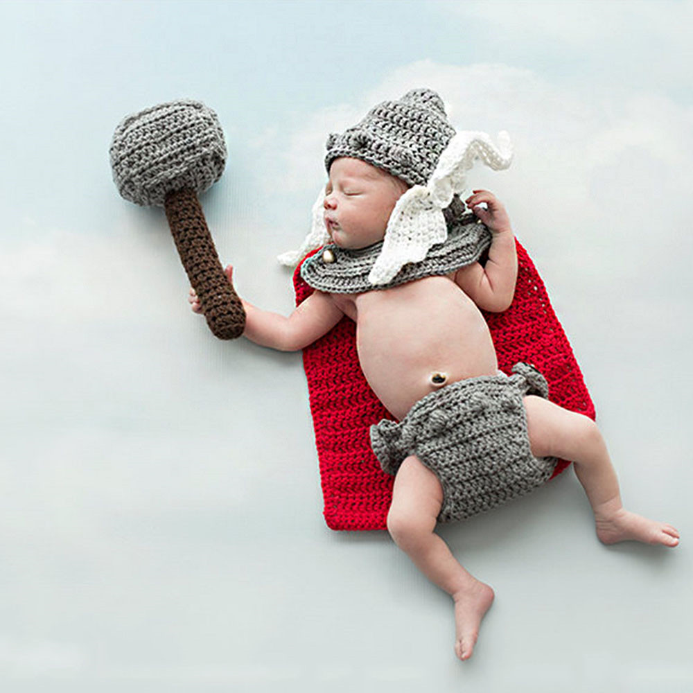 幼児男の子スーパーヒーロースタイルかぎ針編みニット服新生児写 - Baby Clothing Crochet のレビューと価格