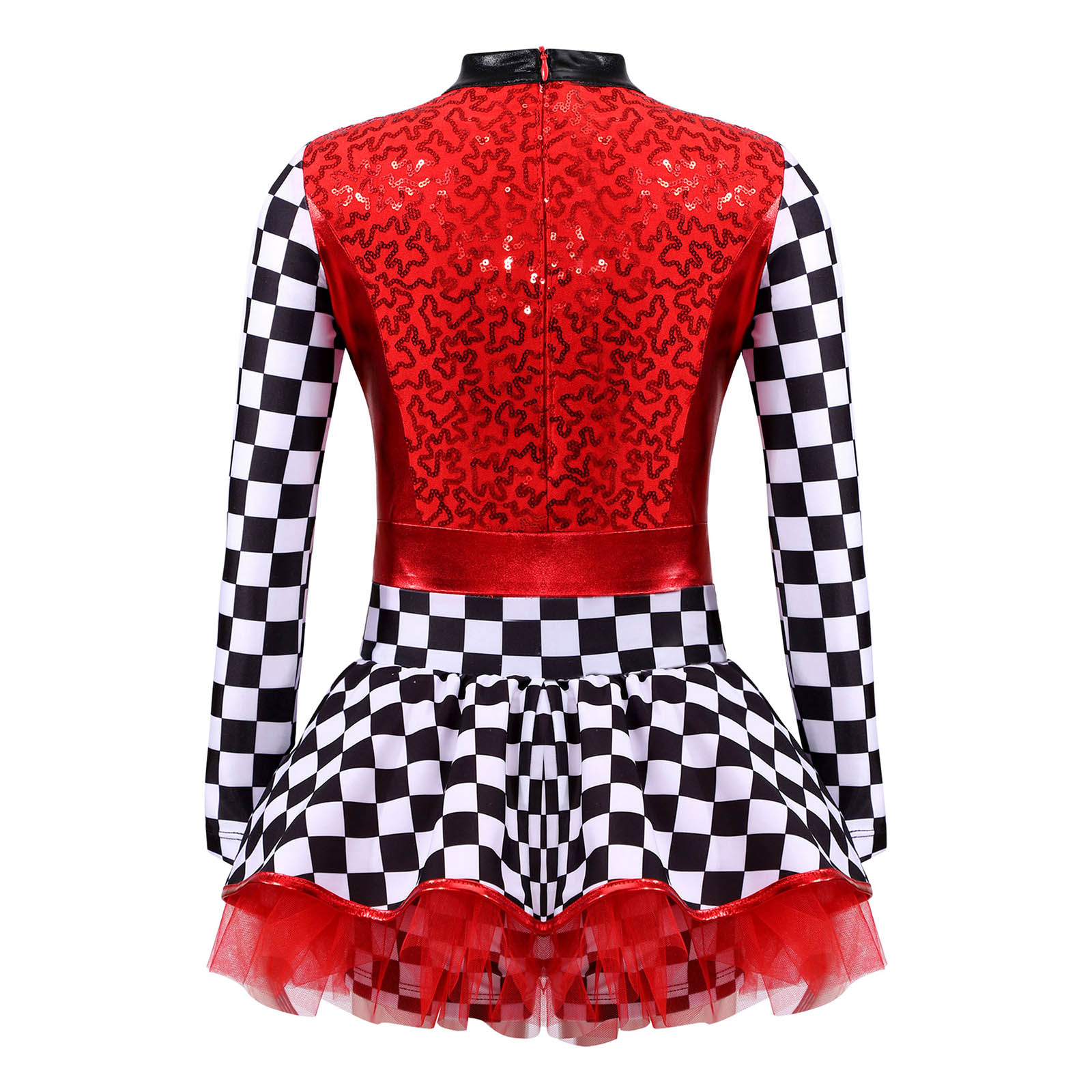 女の子市松レーサードライバーコスプレドレス長袖スパンコールチ - Baby Tutu Skirt のレビューと価格