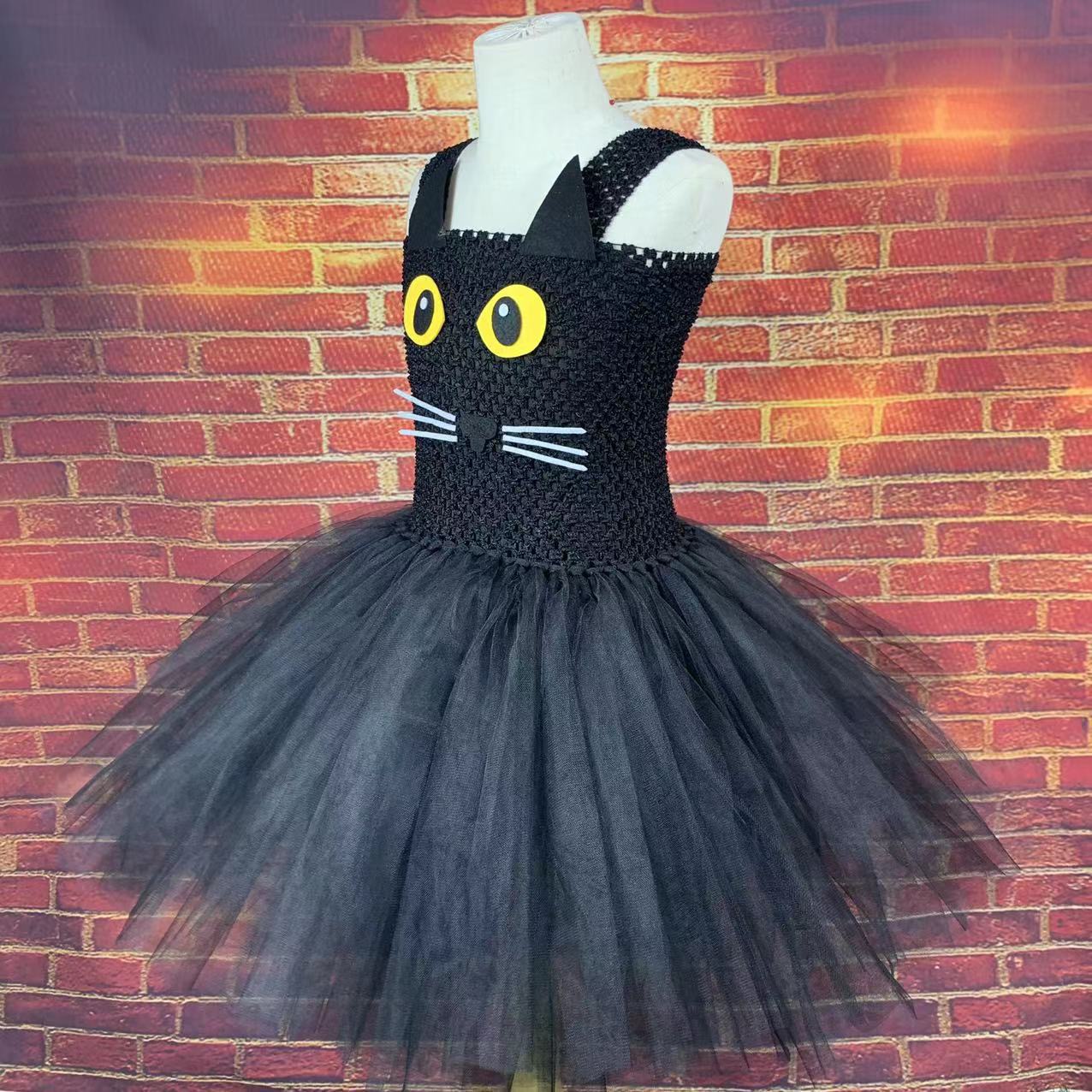 女の子黒猫チュチュドレス子供の誕生日パーティーチュールドレス - Baby Tutu Skirt のレビューと価格