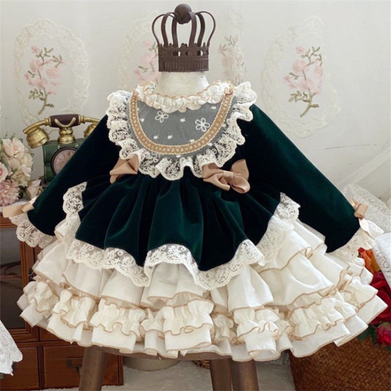 女の子のためのスペイン語のイブニングドレス,ヴィンテージのピ - Baby Clothing Dresser のレビューと価格