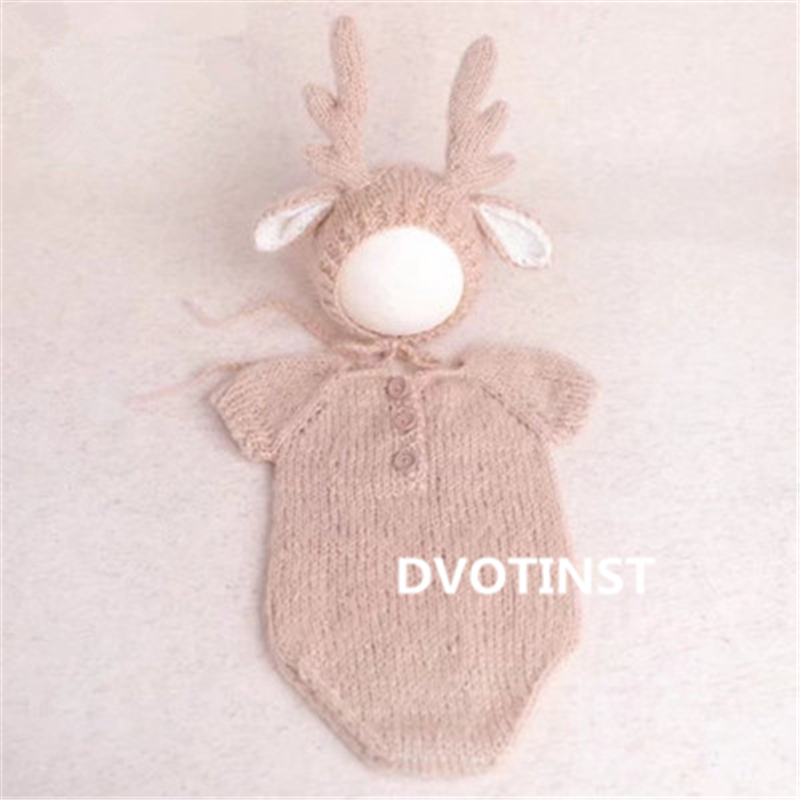 新生児の写真撮影の小道具かぎ針編みニット服帽子衣装セット F - Baby Clothing Crochet のレビューと価格