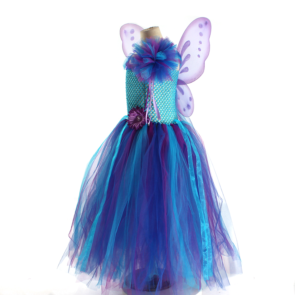 新しい妖精プリンセスチュチュドレス 翼と杖付き 誕生日パーテ - Baby Tutu Skirt のレビューと価格