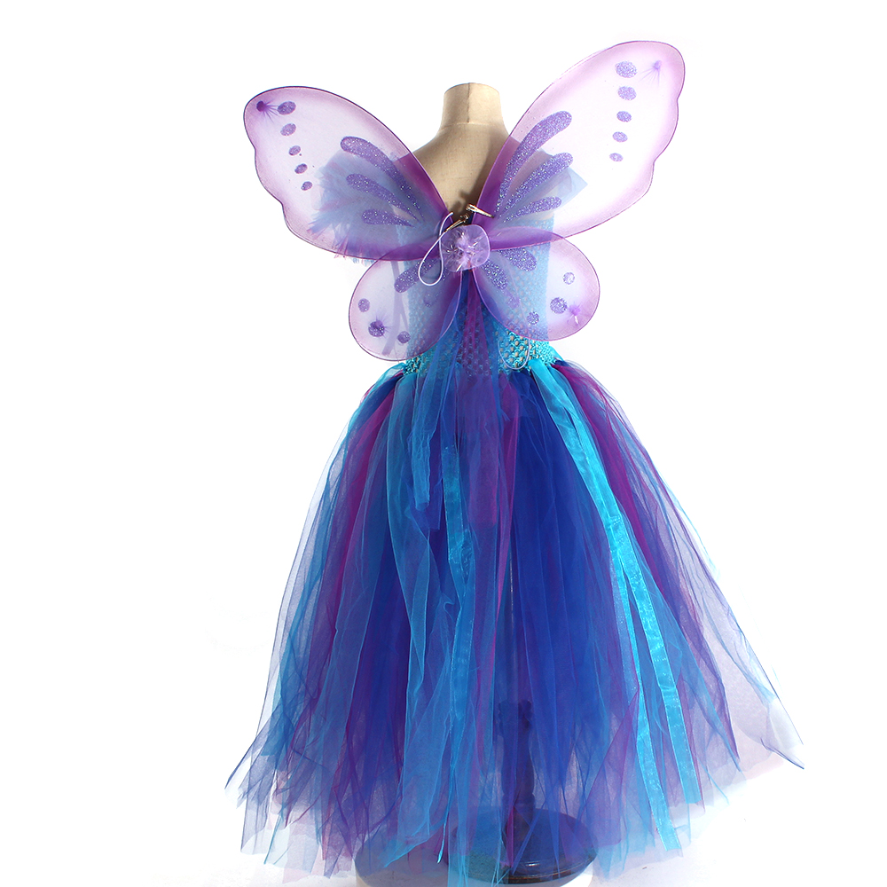 新しい妖精プリンセスチュチュドレス 翼と杖付き 誕生日パーテ - Baby Tutu Skirt のレビューと価格
