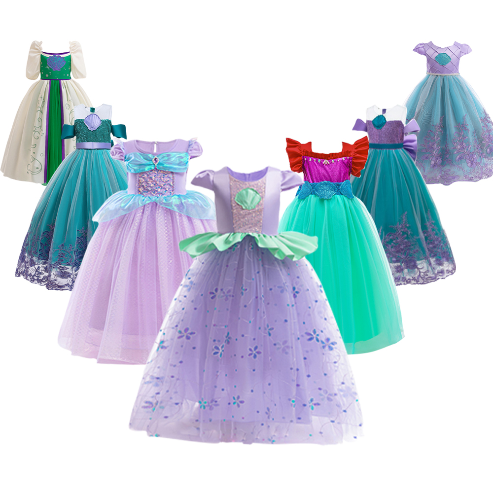 女の子のためのリトルマーメイドアリエルプリンセスコスチューム - Baby Tutu Skirt のレビューと価格