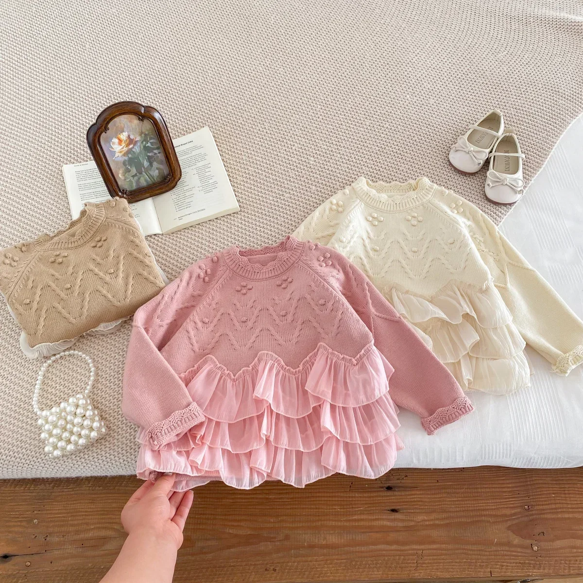 2025 春キッズベビーガールズファッショントップセーター  - Baby Clothing In Japan のレビューと価格