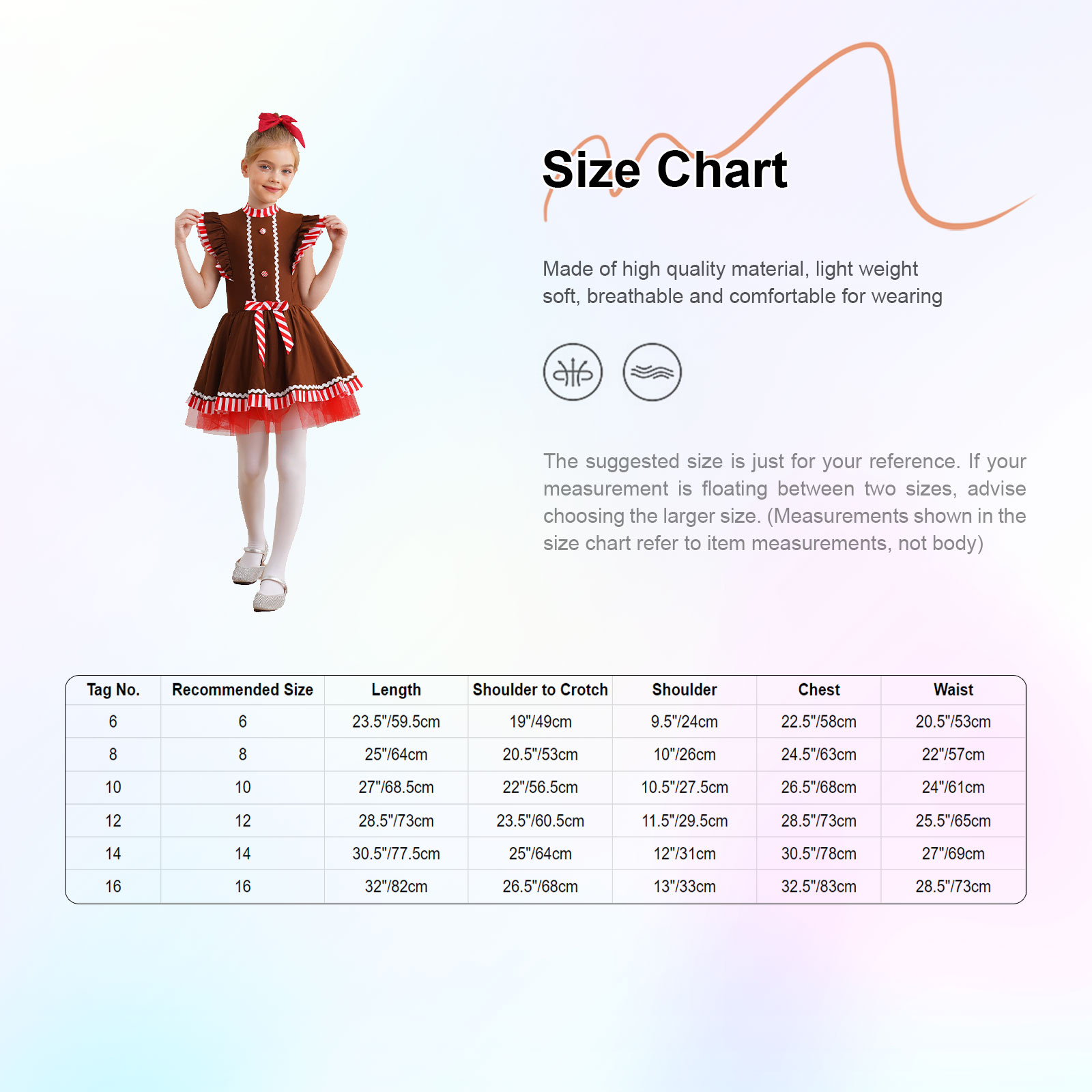 女の子ジンジャーブレッドコスチュームかわいい長袖ベルベットハ - Baby Tutu Skirt のレビューと価格