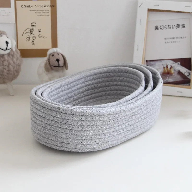北欧綿ロープ織収納バスケット整理ボックスデスクトップ雑貨整理 - Baby Clothing Basket のレビューと価格