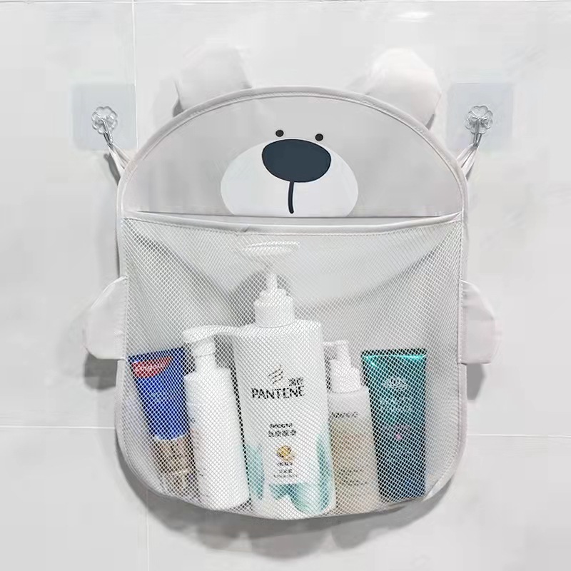 かわいい漫画の動物のポリエステルメッシュ収納バッグ - タイ - Baby Clothing Basket のレビューと価格