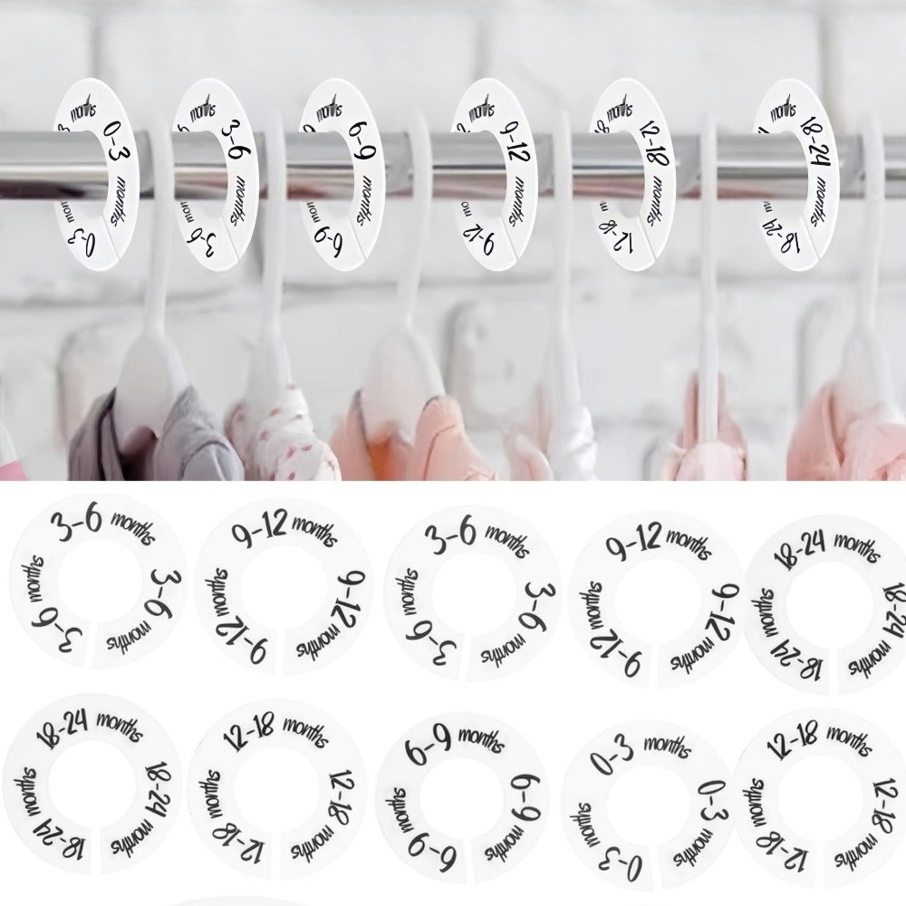 68/9個入り整理ハンガー ベビー服サイズディバイダー プラ - Baby Clothing Hangers のレビューと価格