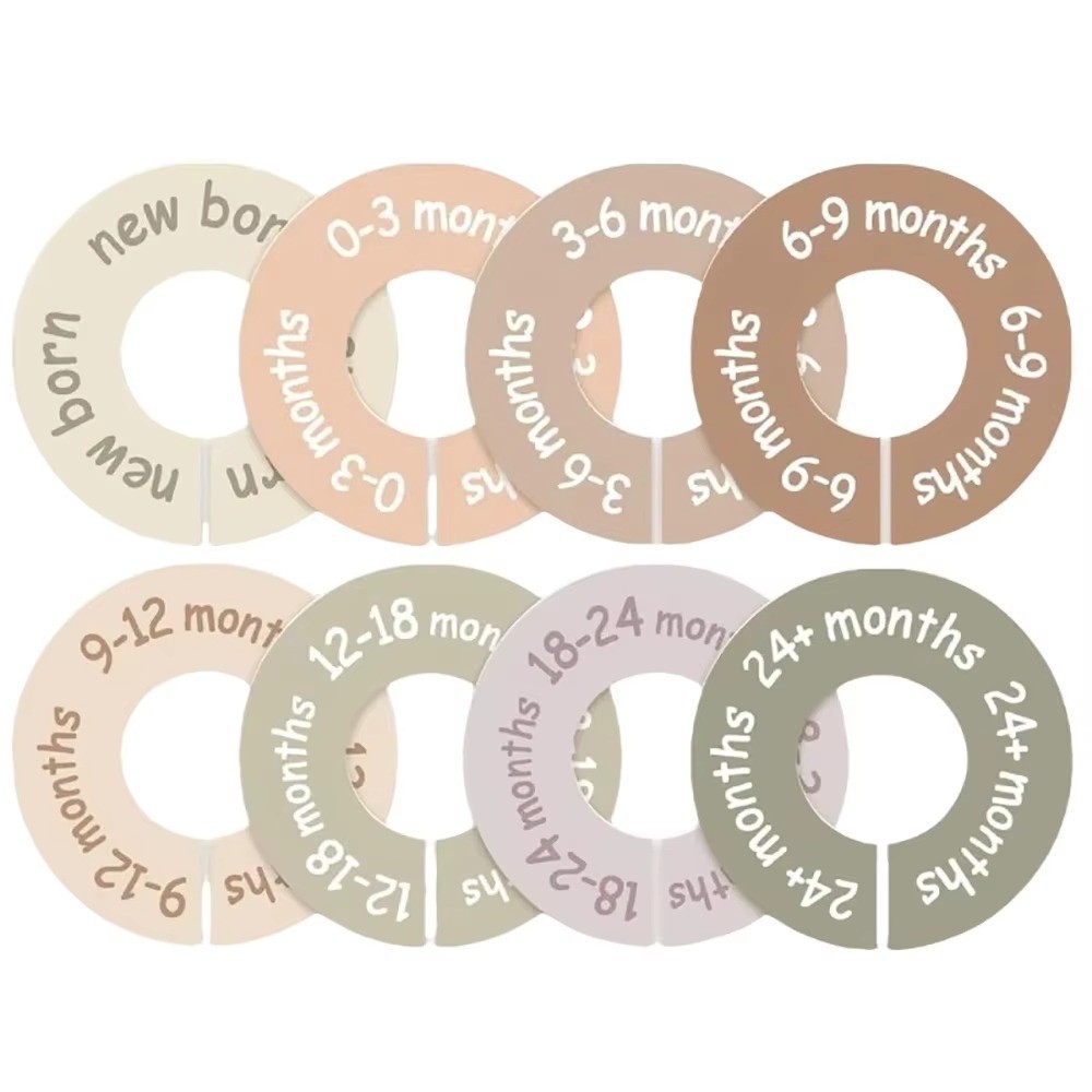 68/9個入り整理ハンガー ベビー服サイズディバイダー プラ - Baby Clothing Hangers のレビューと価格