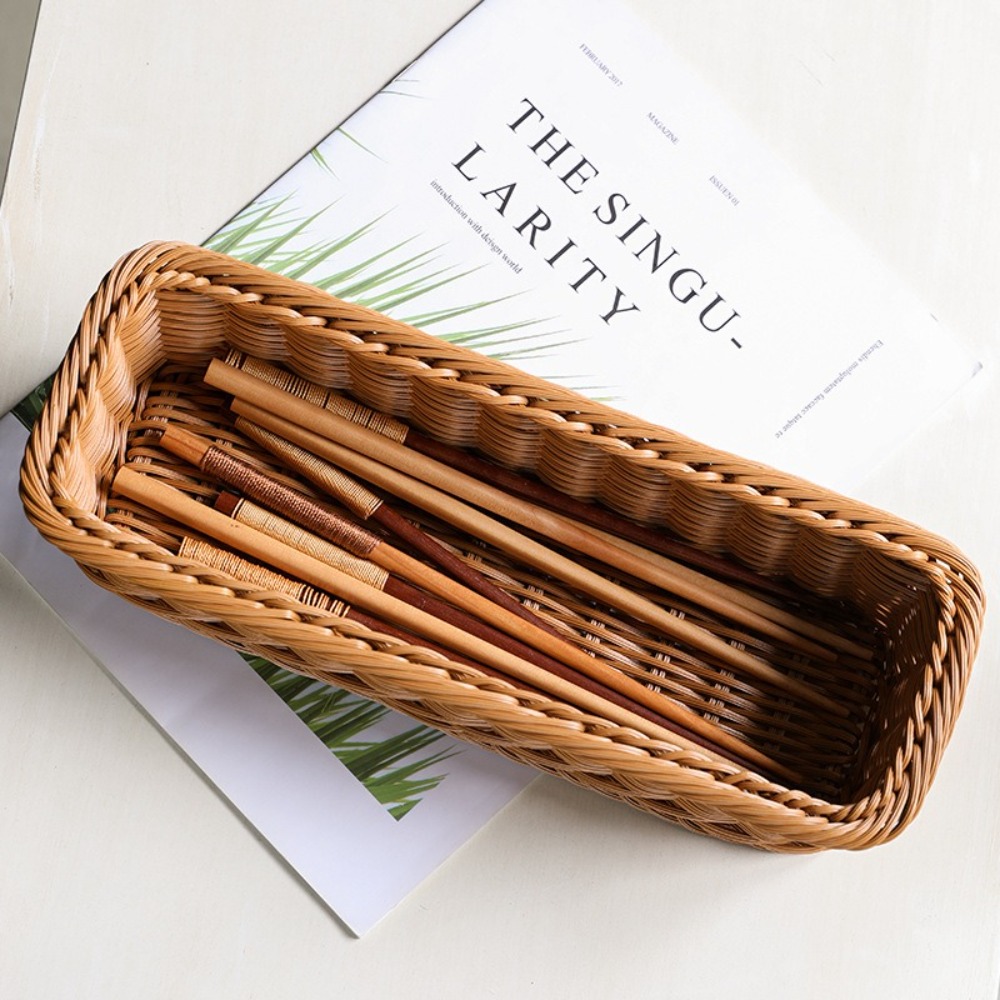 模造籐収納バスケットフェイク籐トレイプラスチックピクニックバ - Baby Clothing Basket のレビューと価格