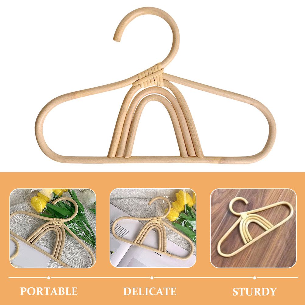 2個セット ラタン製キッズハンガー 環境に優しい滑らかな仕上 - Baby Clothing Hangers のレビューと価格