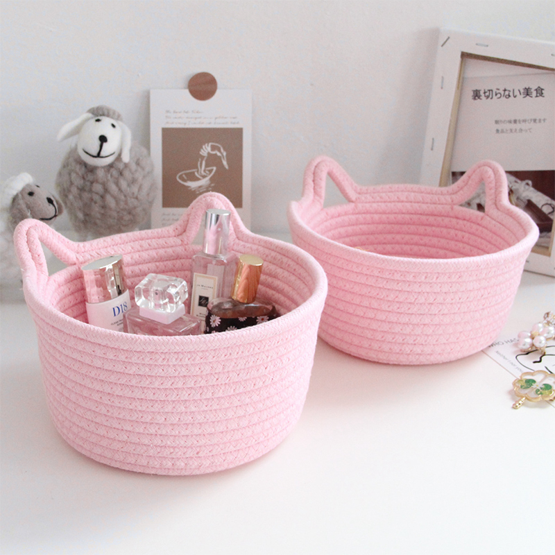 綿の猫の耳の形をした収納バスケット,化粧品,おもちゃ,寝室, - Baby Clothing Basket のレビューと価格