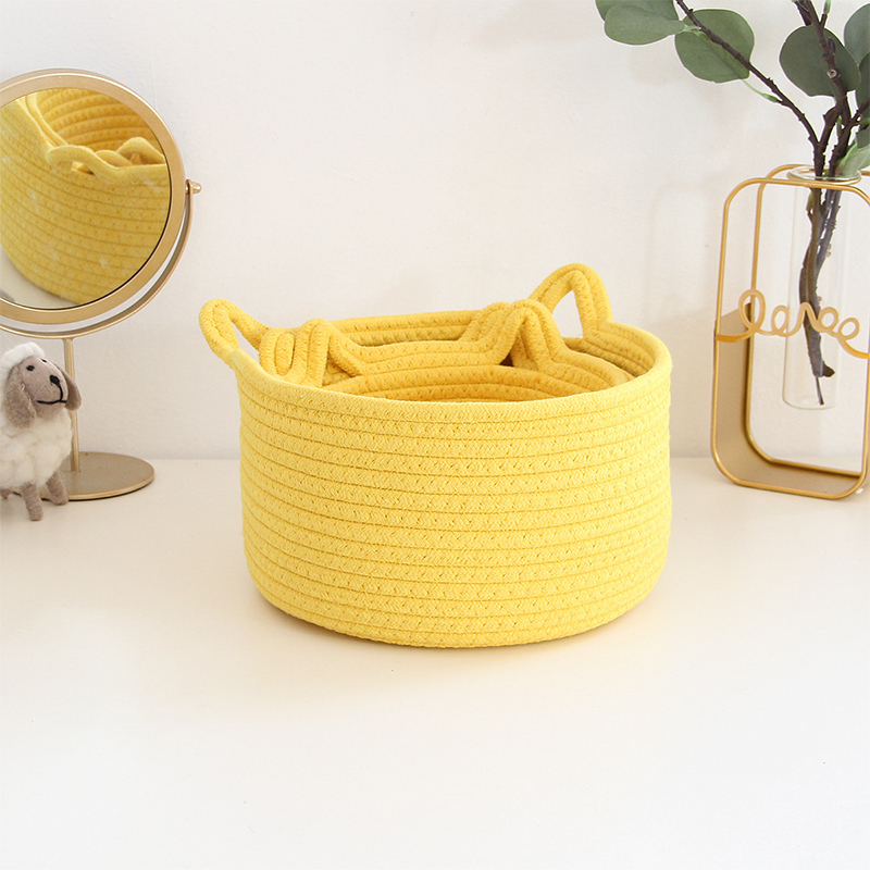 綿の猫の耳の形をした収納バスケット,化粧品,おもちゃ,寝室, - Baby Clothing Basket のレビューと価格