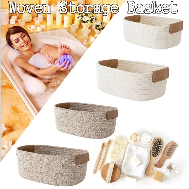 織綿ロープデスク収納バスケット折りたたみ式キーコンテナ家庭用 - Baby Clothing Basket のレビューと価格